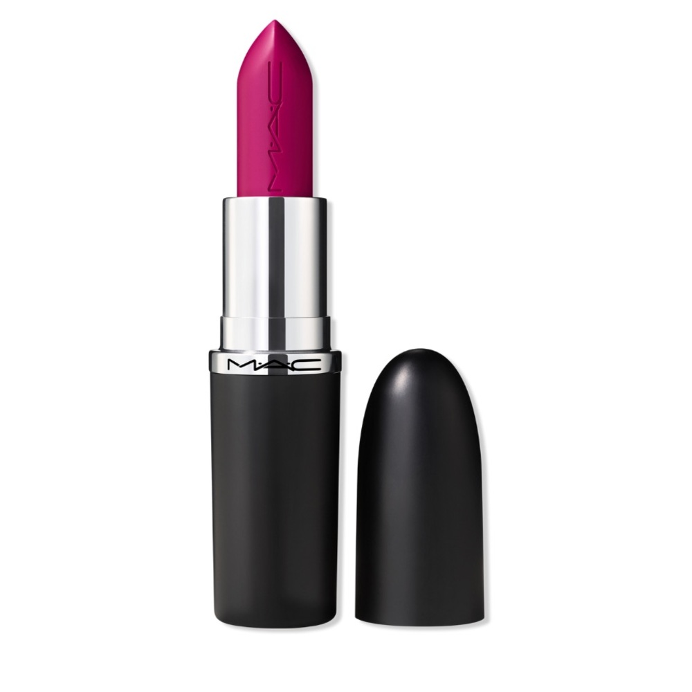 BNIB M•A•Cximal Sleek Satin Lipstick in Popstar Pink (vivid magenta)